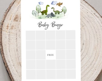 Dinosaur Baby Shower Games, Dino Baby Shower Games Bingo Instant Download, Printable Baby Shower Games, Instant Download, 119