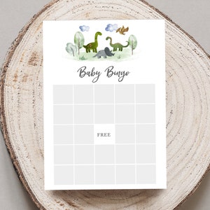 Dinosaur Baby Shower Games, Dino Baby Shower Games Bingo Instant Download, Printable Baby Shower Games, Instant Download, 119