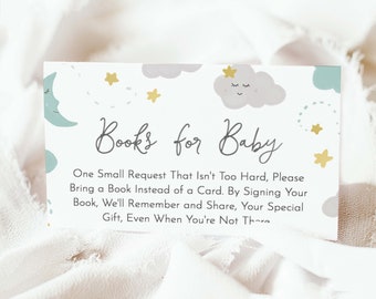 Twinkle Twinkle Little Star Book Request Card Insert, Star Baby Shower Book Request Insert Printable Instant Download, Little Star, 70