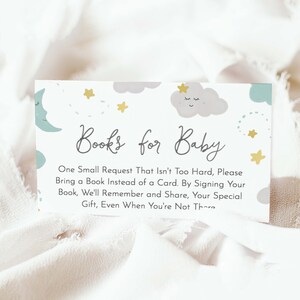 Twinkle Twinkle Little Star Boek Verzoek Kaart Invoegen, Star Baby Douche Boek Verzoek Invoegen Afdrukbare Instant Download, Kleine Ster, 70
