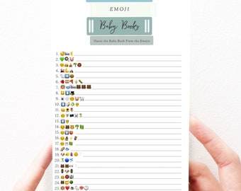 Storybook Baby Shower Game, Book Themed Baby Shower Emoji Game, PDF, Printable Baby Shower Games, Instant Download, 129