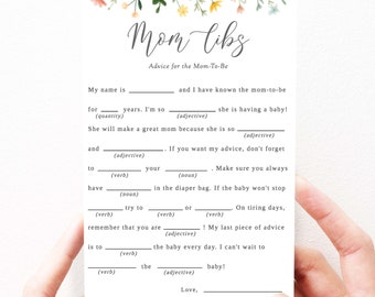 Baby Shower Mad Libs | Etsy