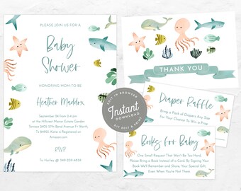Under The Sea Baby Shower Etsy Under The Sea Baby Shower Etsy