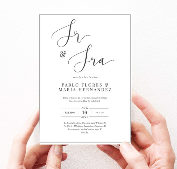 Invitaciones De Boda Moderna - Etsy