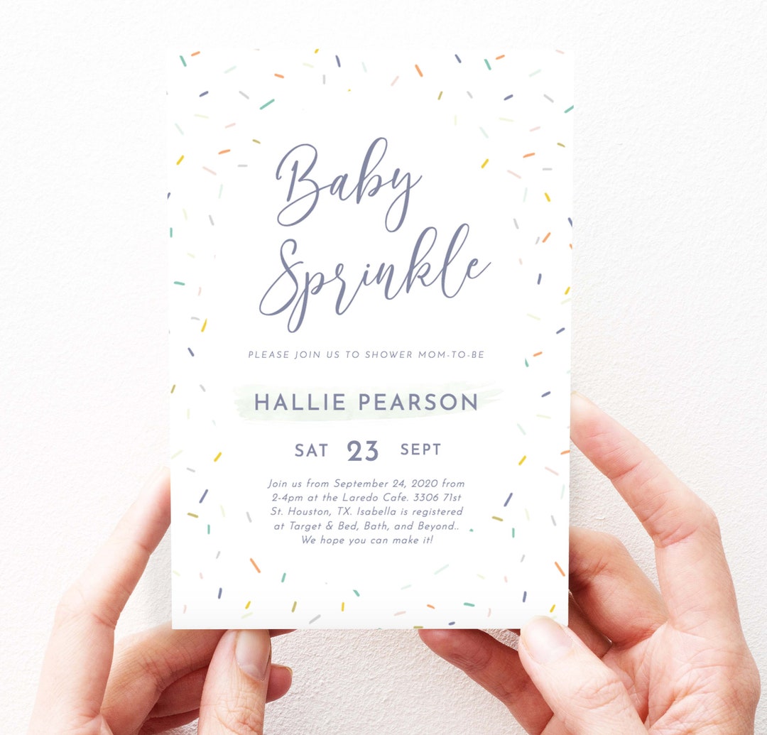 Baby Sprinkle Invitation Gender Neutral. Sprinkles Baby Invites, Cute ...