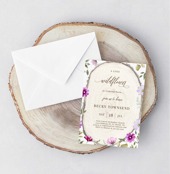 Enchanted garden baby shower invitations 2025