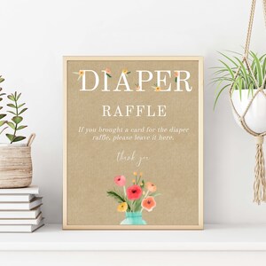 Diaper Raffle Sign, Rustic Diaper Shower Raffle Sign, Bring Diaper Shower Printable Sign, Diapers Sign, Instant Download Template, Mason