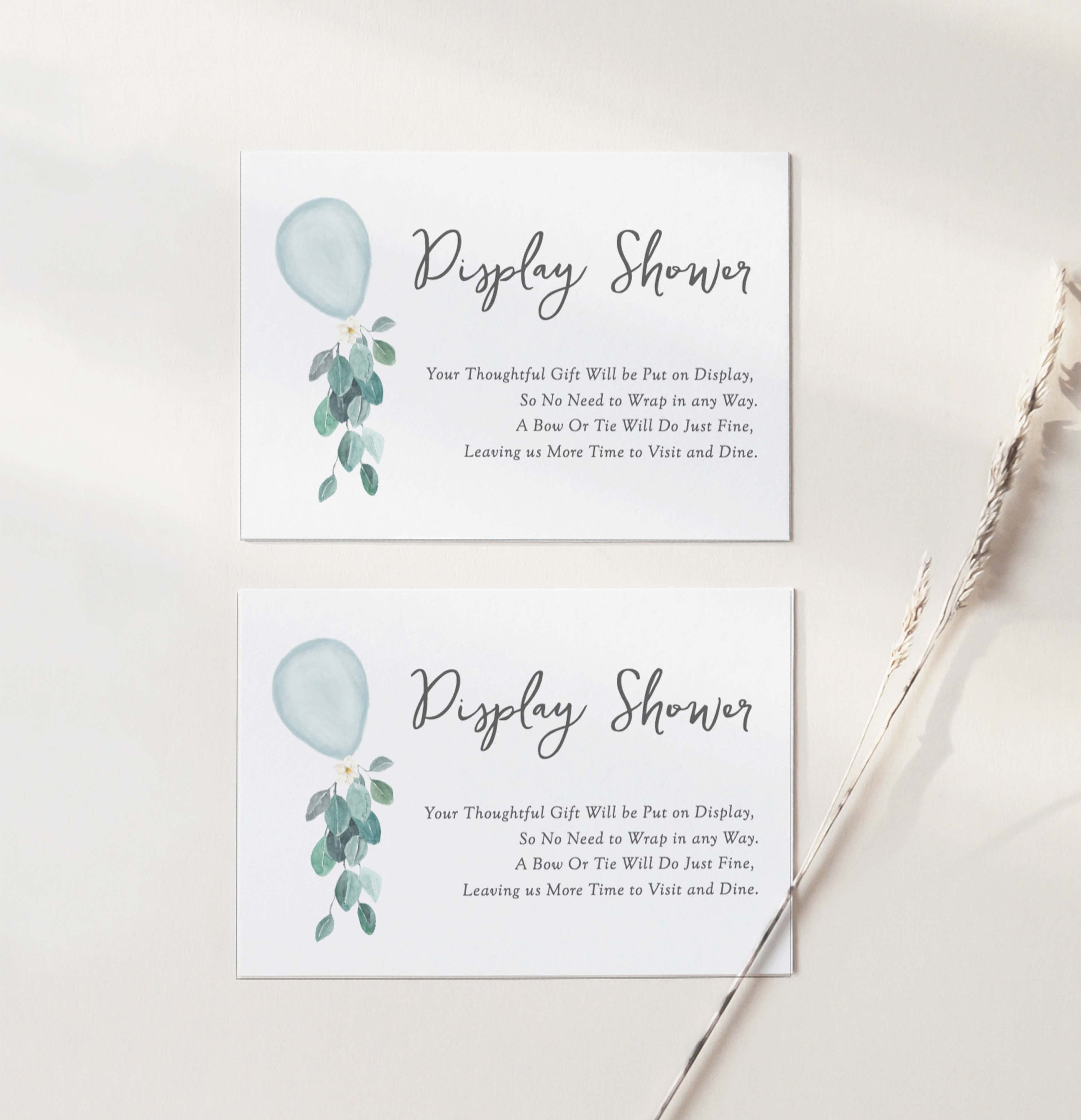 Baby Boy Display Shower Card Insert Download, Boy Display Baby Shower ...