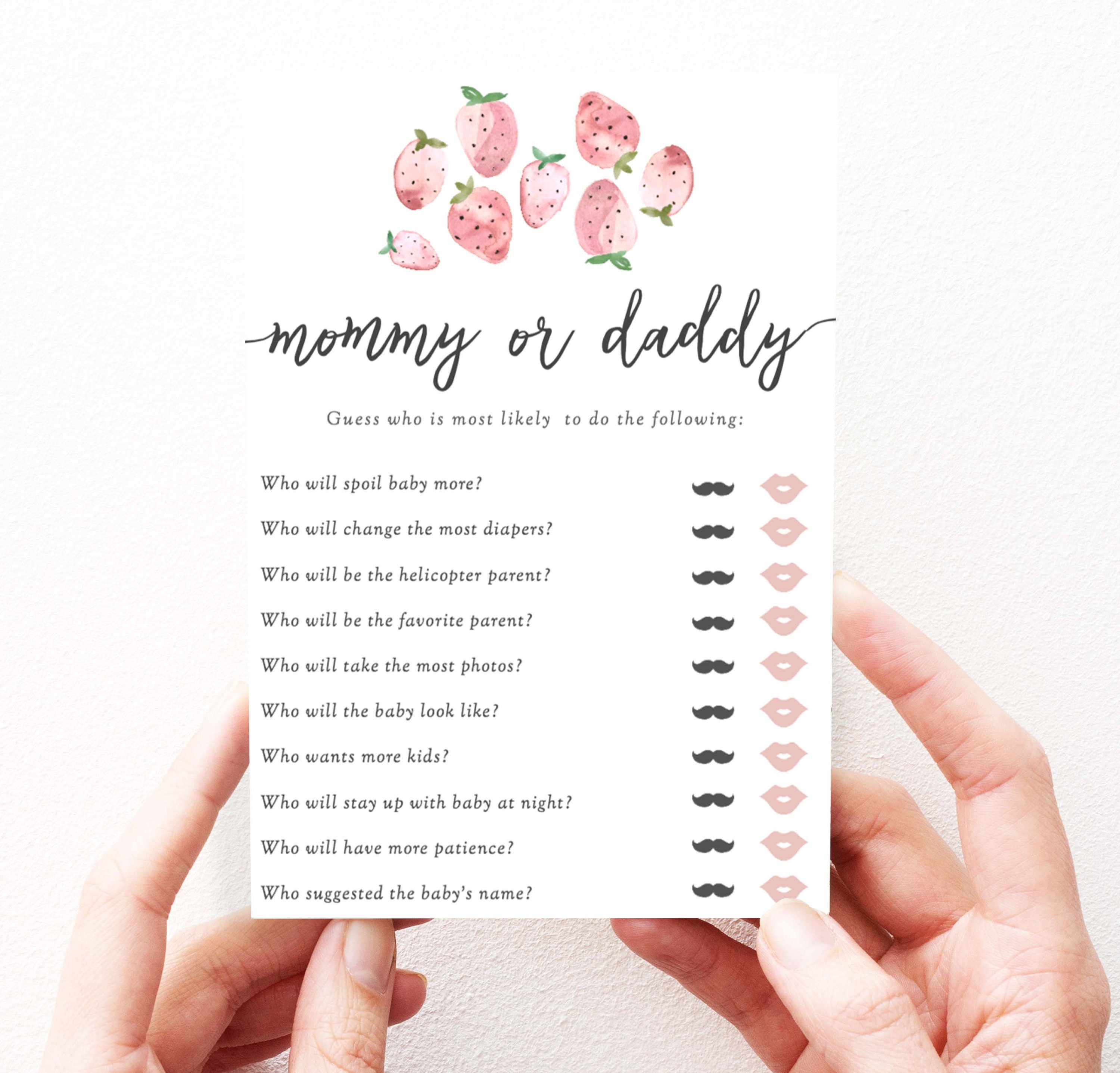 baby-shower-mom-or-dad-game — ImgBB  Baby shower funny, Easy baby shower  games, Cute baby shower games
