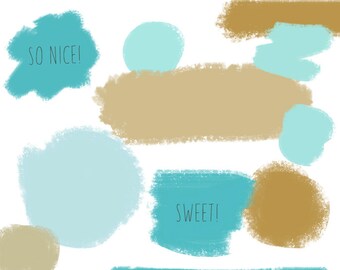 Dry Brushes Paint Stroke Clip Art. Paint Clip Art and Photoshop Brushes