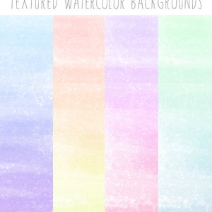 Digital Watercolor Scrapbook Papers, Ombre Watercolor Textured Backgrounds