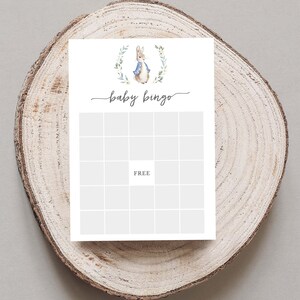 Peter Rabbit Baby Shower Games, Peter Rabbit Baby Shower Bingo Instant ...