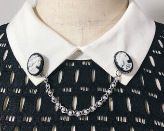 Skull Cameo Collar/Cardigan Pin