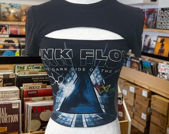 Upcycled Pink Floyd Band Tshirt Recycled Repurposed Fashion