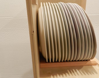 Plate Rack ash or Oak Wood for Vertical Plate Storage Etsy