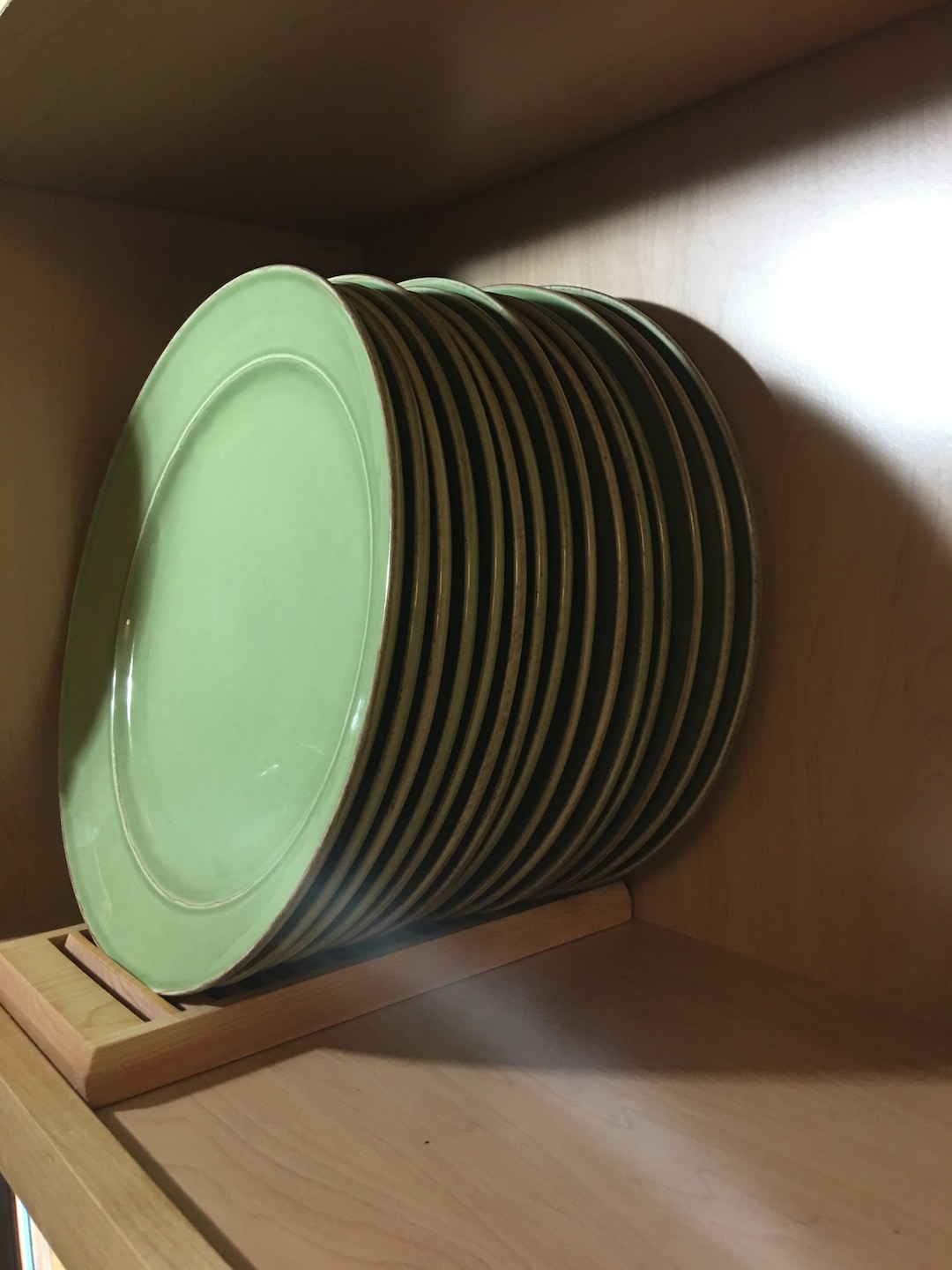 Plate Rack maple Wood for Vertical Plate Storage Etsy
