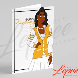 SGRho Philo Affiliate Personalized Sorority Anniversary, Black Card