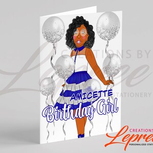 Personalized Amicette Birthday Card, Happy Birthday Card, Kids Birthday Card, Birthday Girl Card