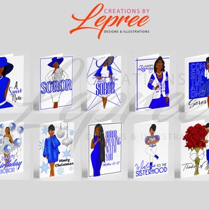 Lot de cartes bêta Zeta Phi personnalisé, lot de cartes Zeta, lot de cartes de sororité noire