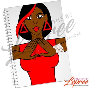 Delta Sigma Theta Personalize Notebook DST Black Sorority Custom Notebook