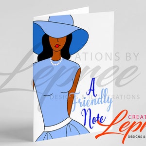 Zeta Amicae Personalized Card, Black Sorority Card, Sisterhood Card
