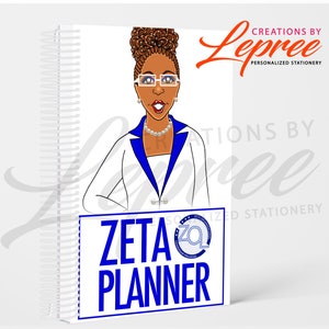 Zeta Phi Beta Personalized ZOL Assignment Planner, 9-Month Undated Planner, Productivity Planner, Assignment Tracker and Planner