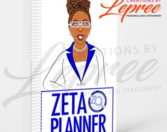 Zeta Phi Beta Personalized ZOL Assignment Planner, 9-Month Undated Planner, Productivity Planner, Assignment Tracker and Planner