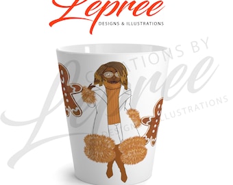 Personalized Black Girl, African-American Latte Mug