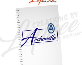 Personalized Zeta Youth Auxiliary, Archonette, Black Girl Notebook