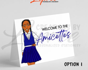 Personalized Amicette Welcome Cards, Welcome to Amicette Cards