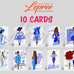 Zeta Amicae Black Sorority Notebook, Cards and Bookmark Bundle image 3