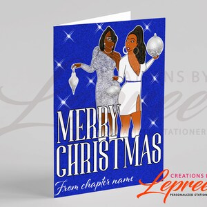 パーソナライズされたゼータ ファイ ベータ、黒人ソロリティ支部のクリスマス カード