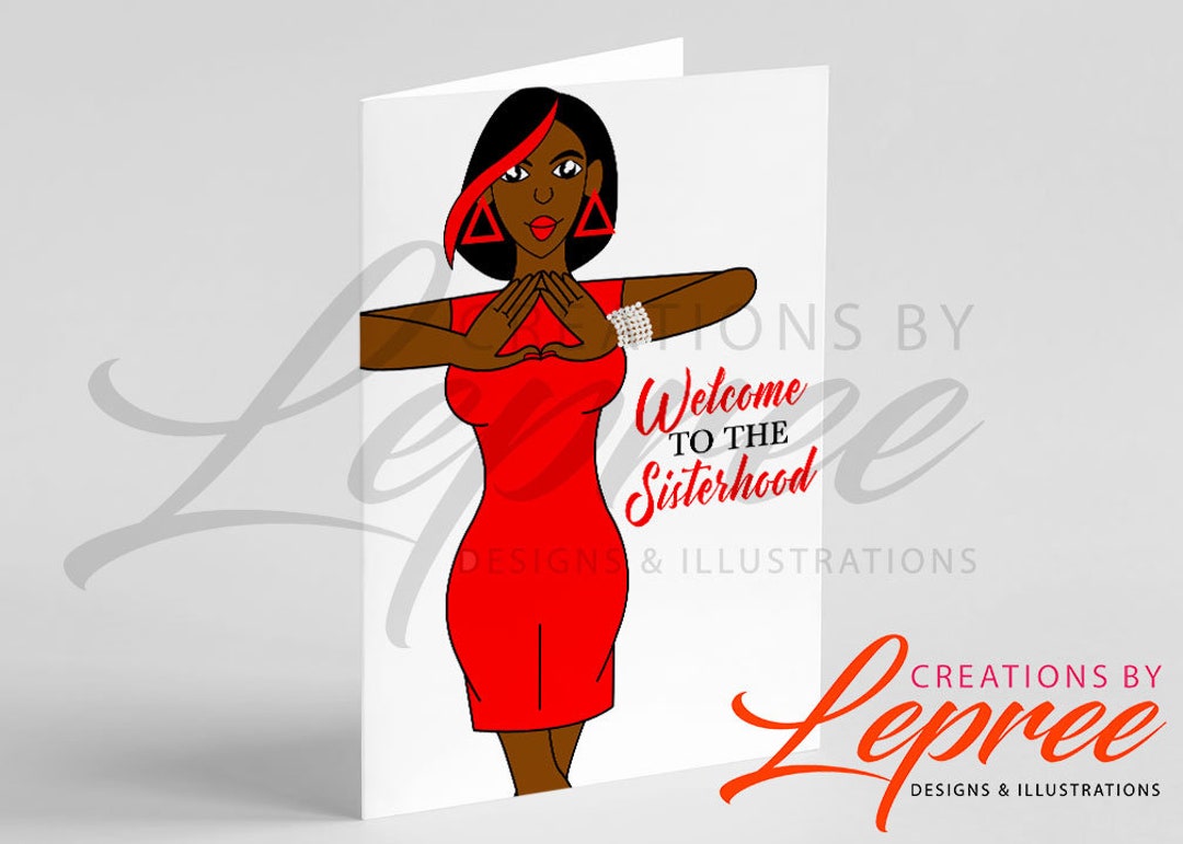 Delta Sigma Theta Welcome to Sisterhood Card, Probate Gift - Etsy