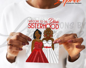 DST Inspired Cards, Welcome to the Sisterhood Card, Sorority Gift