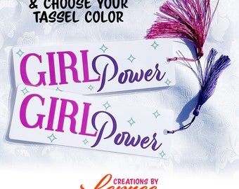 Girl Power Bookmark | Motivational Bookmark for Girls | Cute Crown & Inspirational Bookmark | Empowerment Bookmark