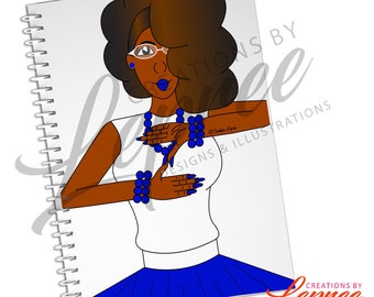 Zeta Phi Beta Personalized Black Sorority Custom Notebook