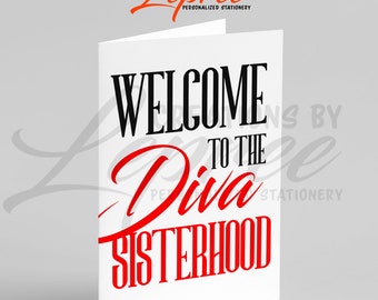 DST Inspired Cards, Welcome to the Sisterhood Card, Sorority Gift