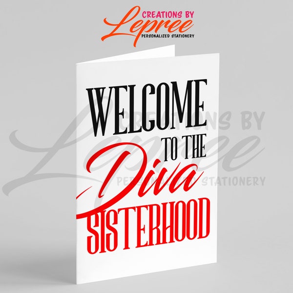 DST Inspired Cards, Welcome to the Sisterhood Card, Sorority Gift