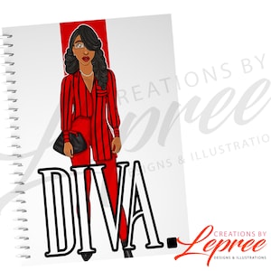 Delta Sigma Theta Personalized Notebook, DST Notebook, Black Sorority Custom Notebook