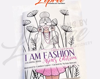 Fashion Coloring Book for Adults and Kids, Flower Coloring Book