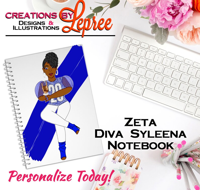 Zeta Phi Beta Diva Syleena Notebook Etsy