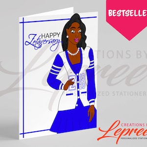 Zeta Phi Beta Zetaversary Card, Sorority Anniversary, Black Sorority Card