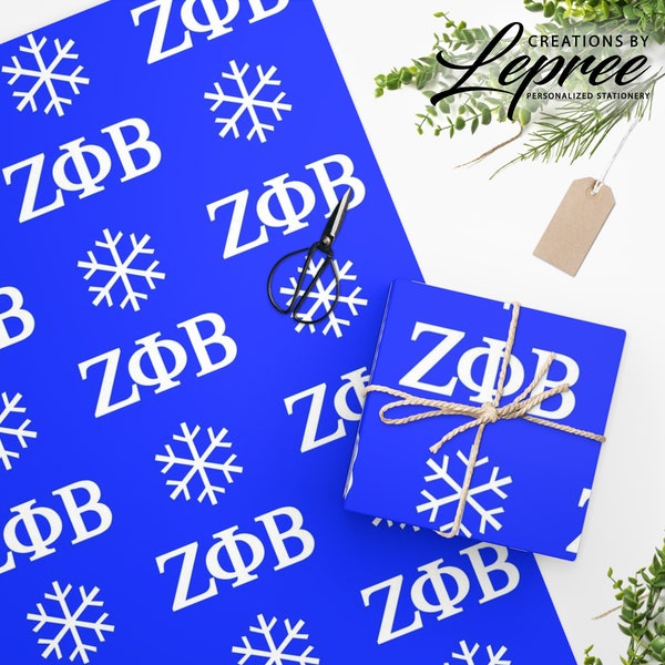 Zeta Phi Beta Snowflake Wrapping Paper