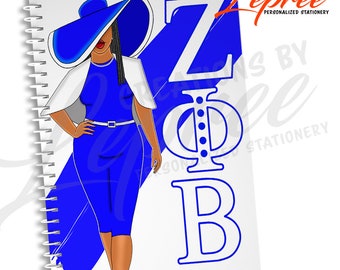 Custom Zeta Phi Beta Notebook with Greek Letters - Personalize Your Sorority Style