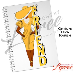 Sigma Gamma Rho, SGRho Philo Affiliates Personalized Black Woman Notebook