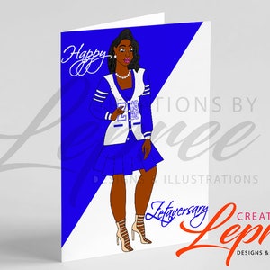 DISCOUNT Zeta Phi Beta, Zetaversary Card, Zeta Gift, Zeta Girl Card