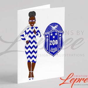 Zeta Phi Beta personalizado de boas-vindas ao cartão de irmandade, cartão de membro, iniciação, cartão de irmã de irmandade