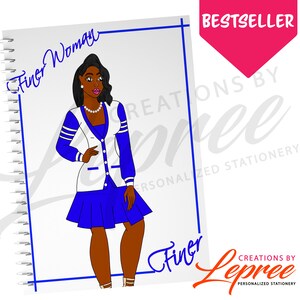 Zeta Phi Beta Personalized Finer Notebook, Black Sorority Notebook