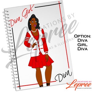 Delta Sigma Theta Personalize Black Sorority Custom Notebook