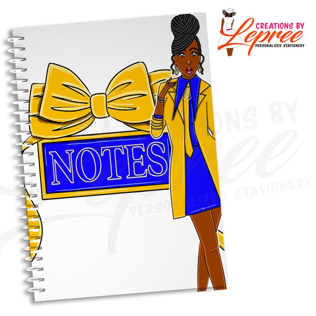 Sgrho Inspired Bow Notebook | Personalized Notes Spiral Notebook ...